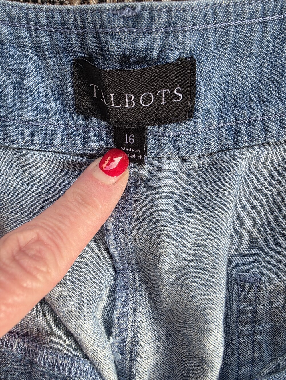 Talbots Light Blue Denim-Style Pants - Picture 3 of 5